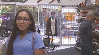 He flashed her some green bills and she followed him at the back office